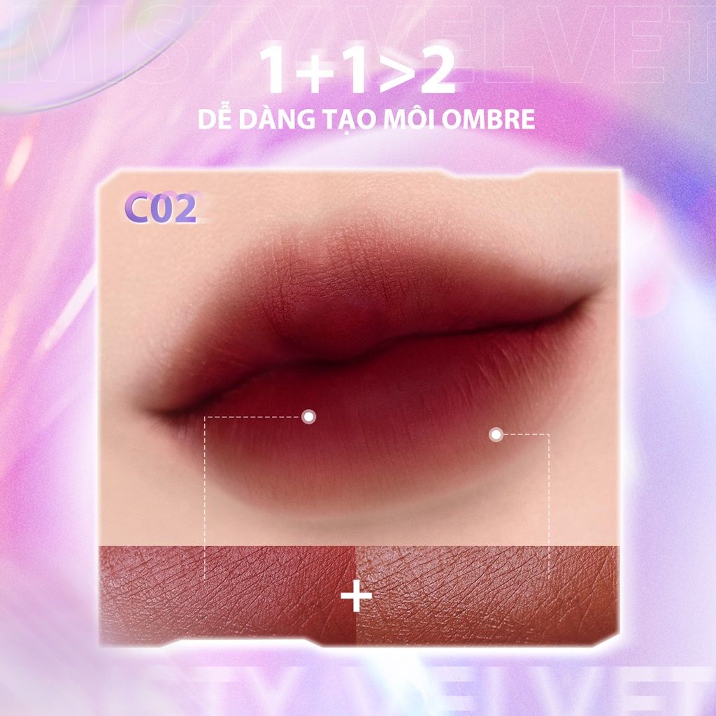 Son Kem Lì Không Trôi 2 Trong 1 FOCALLURE Multi-Color 2-in-1 Lipstick & Lip Gloss | FA327