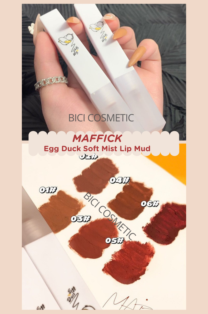  Son Kem Lì Maffick Vịt trắng Egg Duck Soft Mist Lip Mud Nội Địa Trung Chính Hãng 