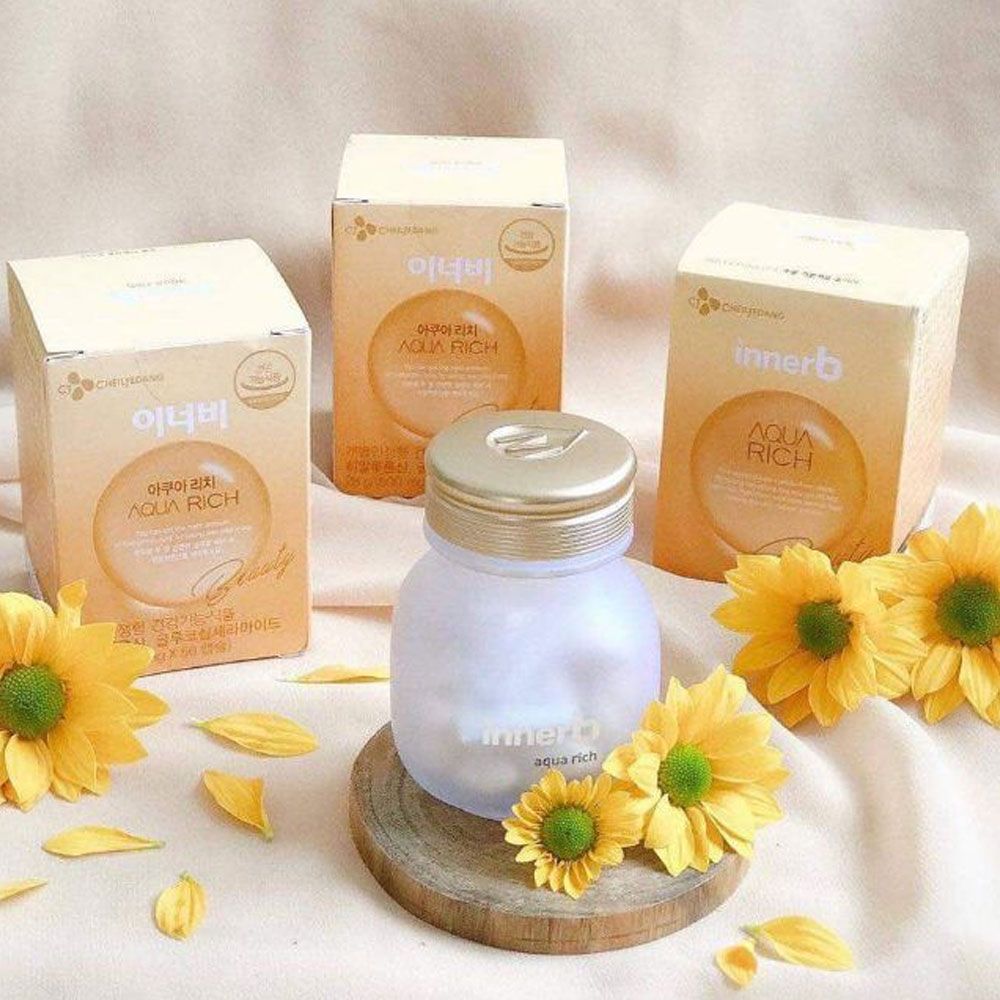 Viên Uống Cấp Nước Và Bổ Sung Collagen InnerB Aqua Rich Doubleup 70v (Tặng kèm túi Makeup)