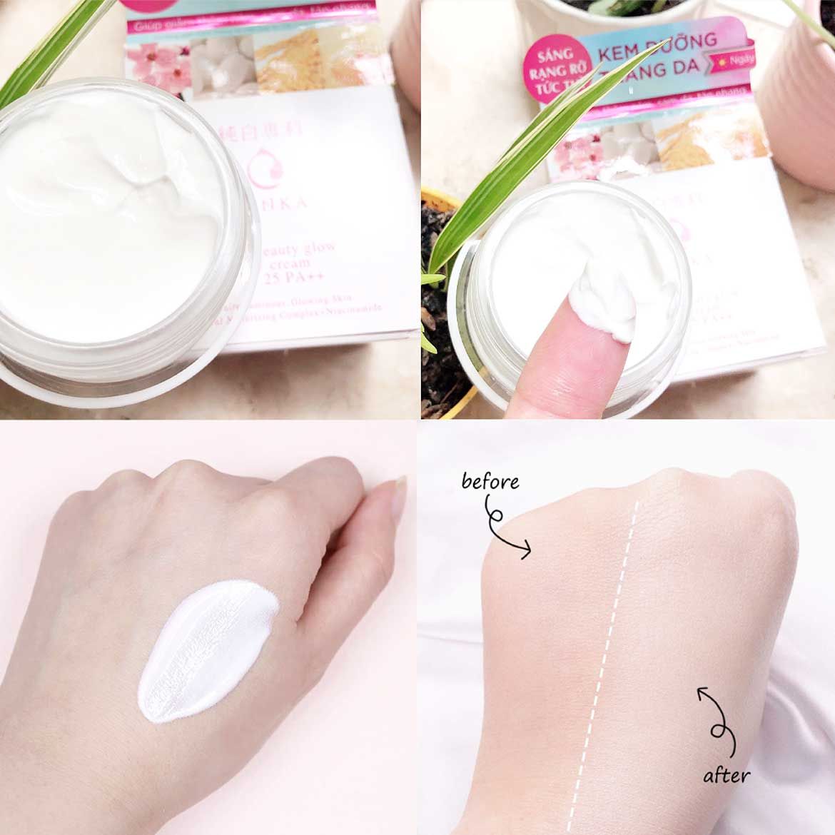 Kem Dưỡng Trắng Da Đêm Senka White Beauty Glow Gel Cream