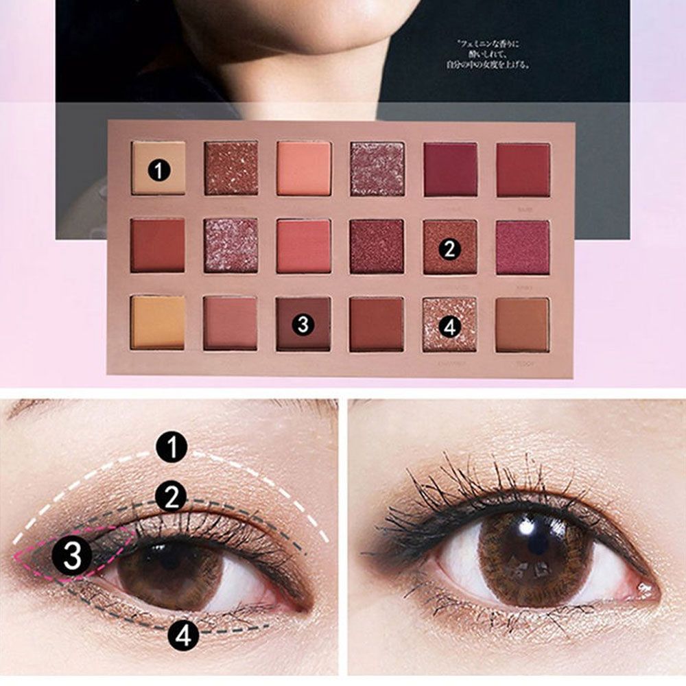 Phấn Mắt Hueua Beauty New Nude 18 Ô Nội Địa Trung