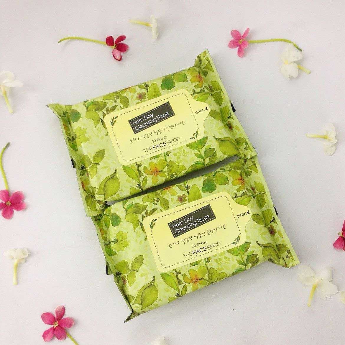 Khăn Giấy Tẩy Trang The Face Shop Herbday