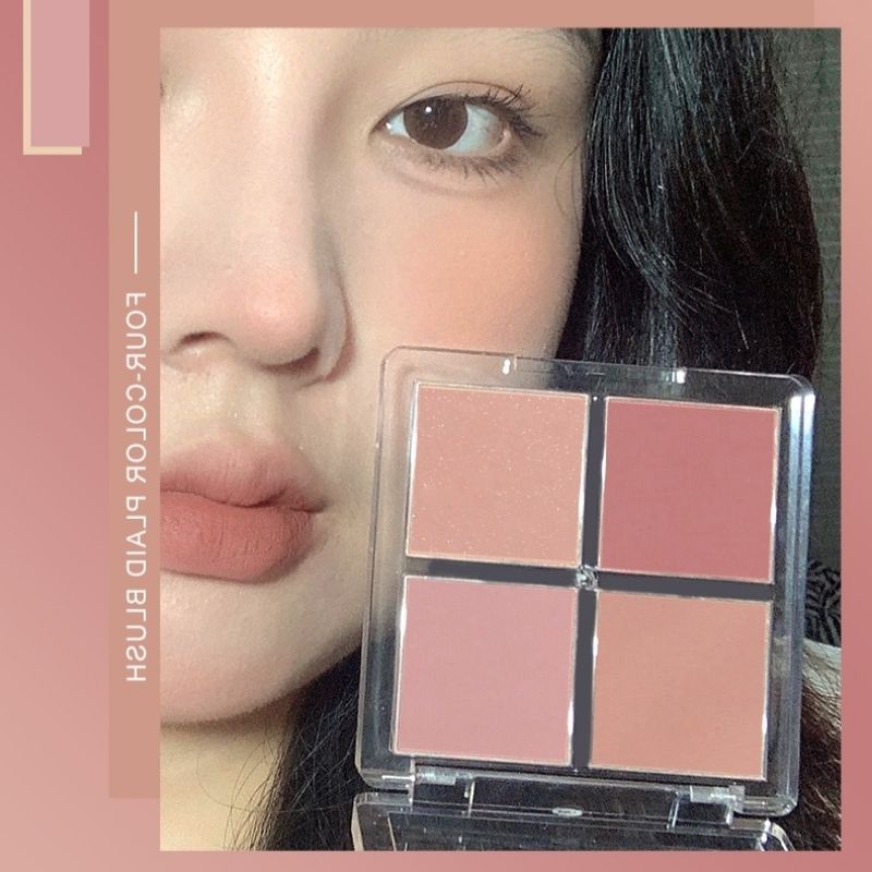 Bảng Phấn Má Hồng 4 Ô GOGO TALES Soft Mist Naked Feeling Blush
