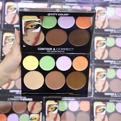  Bảng Triệt Sắc Hiệu Chỉnh Màu Da Dạng Kem CITY COLOR Contour & Correct Pro Cream Palette 