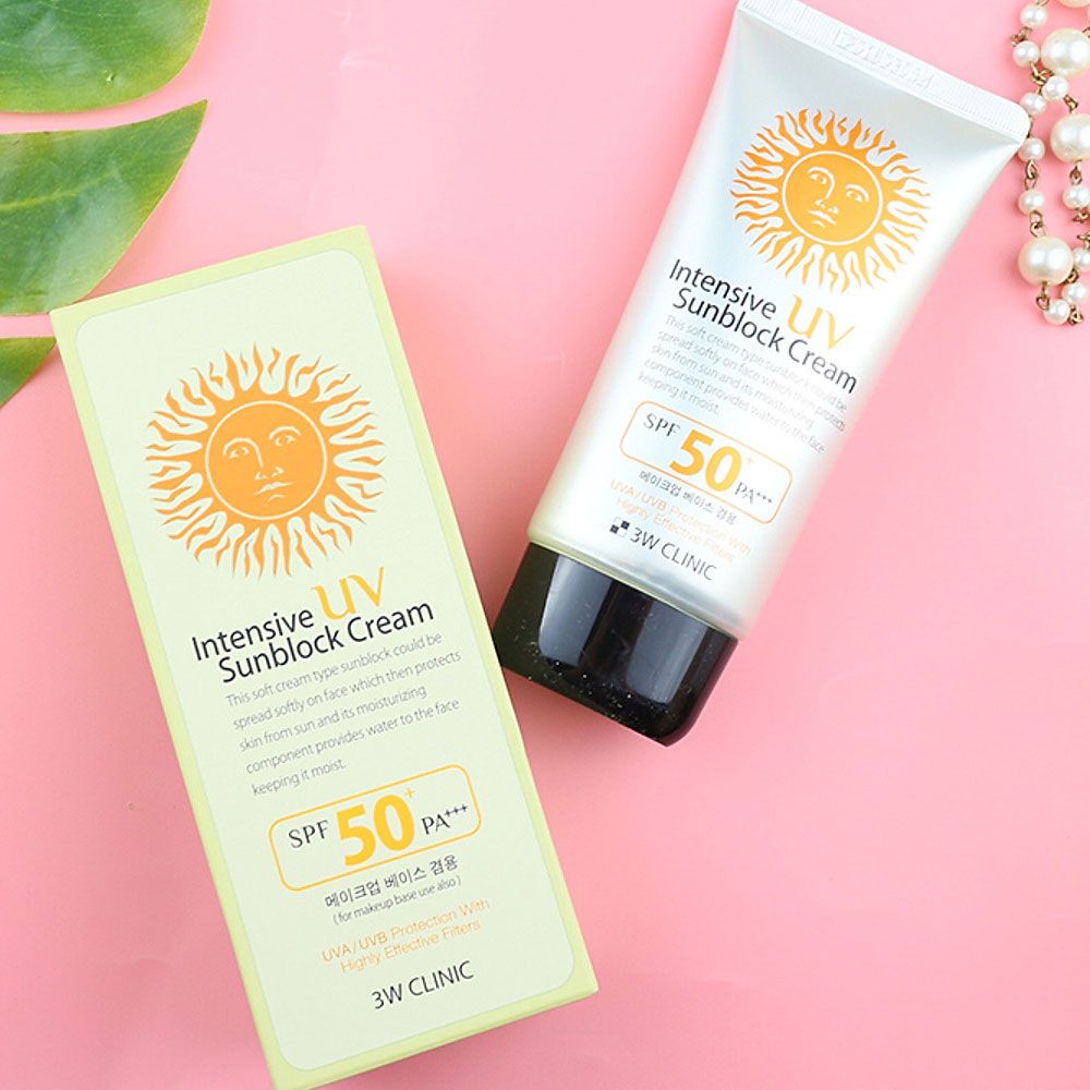 Kem Chống Nắng 3W Clinic Intensive UV Sunblock Cream SPF 50++ PA+++