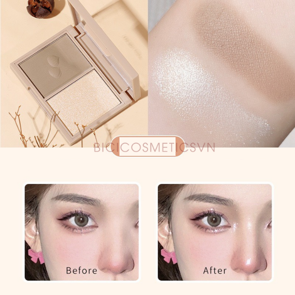 Bảng Tạo Khối Highlight WODWOD Color Close To Skin Color & Natural Beauty