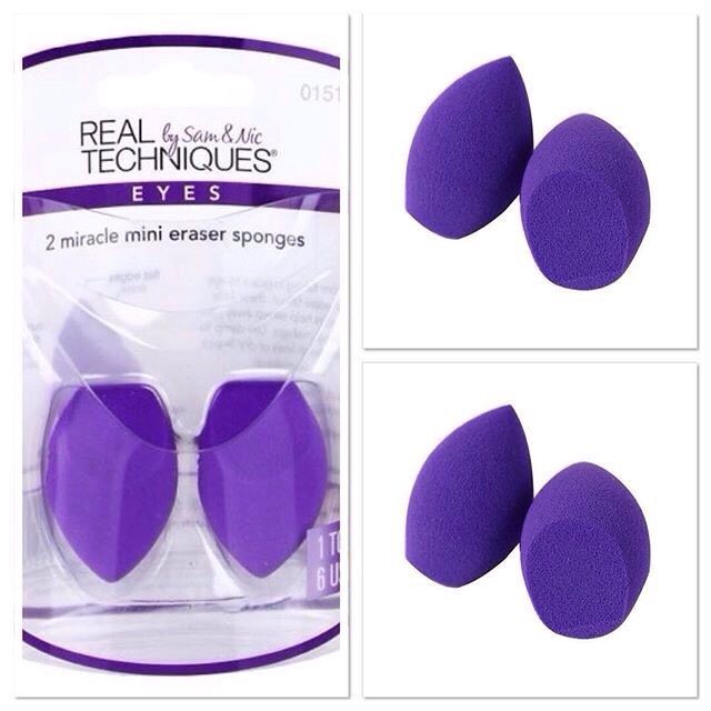  (Chính Hãng) Set 2 Bông Mút Mini Trang Điểm REAL TECHNIQUES Mini Eraser Sponges - TÍM 