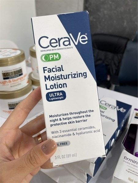  Kem Dưỡng Ẩm Sáng Da Ban Đêm Dịu Nhẹ CERAVE PM Facial Moisturizing Lotion Ultra Lightweight - 89ml 