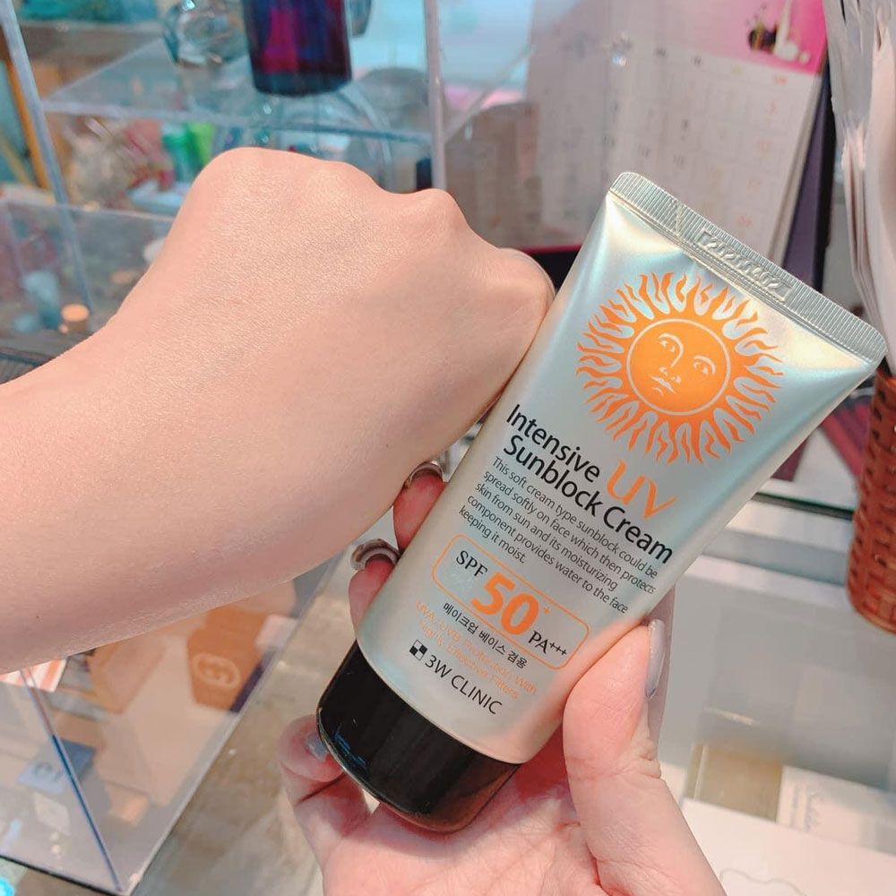  Kem Chống Nắng 3W Clinic Intensive UV Sunblock Cream SPF 50++ PA+++ 