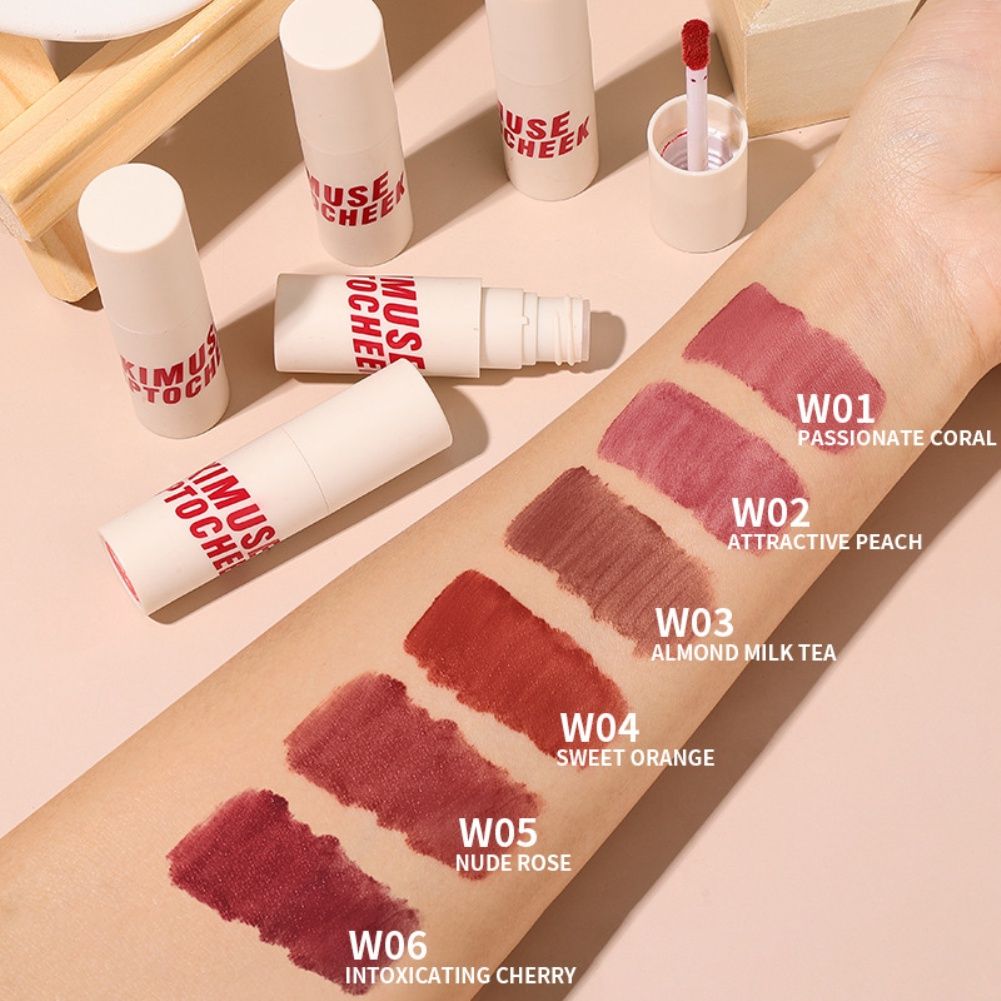  Son Kem Kiêm Má Hồng Lâu Trôi KIMUSE Lip To Cheek Blush & Lip Tint 