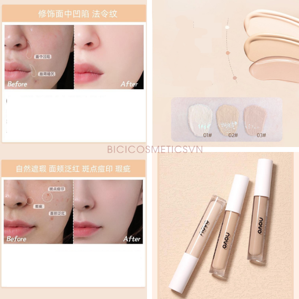 Che Khuyết Điểm Dạng Kem NOVO Silky Moisturizing Concealer