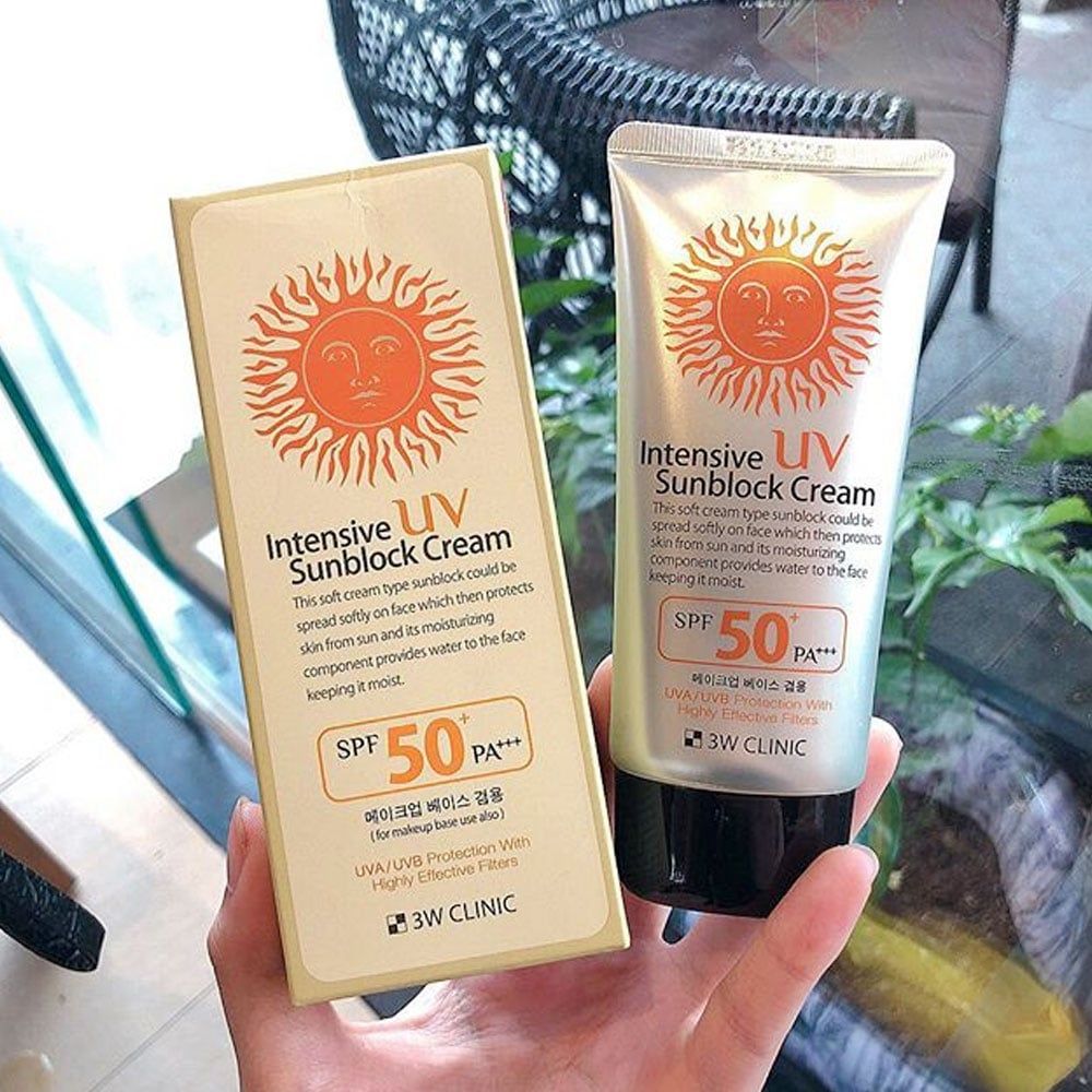  Kem Chống Nắng 3W Clinic Intensive UV Sunblock Cream SPF 50++ PA+++ 