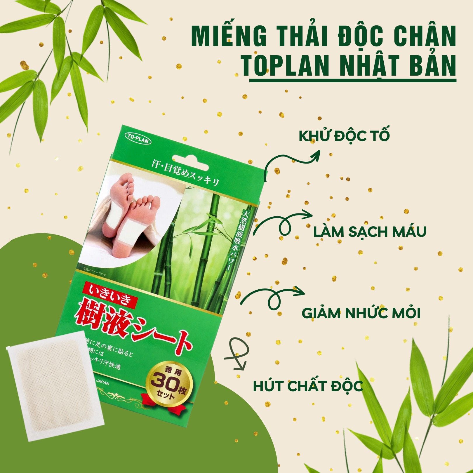  Miếng Dán Thải Độc Tố Chân To-Plan Kenko Nhật Bản 