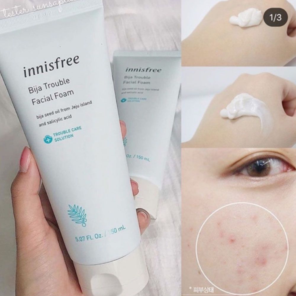 Sữa Rửa Mặt Trị Mụn Innisfree Bija Trouble Facial Foam