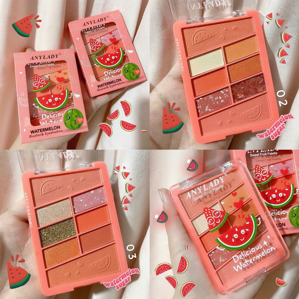 Phấn Mắt Dưa Hấu 8 Ô Nội Địa Trung Any Lady Sweet Fruit Watermelon