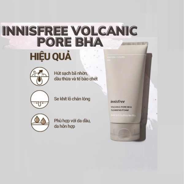  ( Mẫu Mới) Sữa Rửa Mặt Chiết Xuất Tro Núi Lửa INNISFREE Jeju Volcanic Pore Cleansing Foam EX - 150ML 