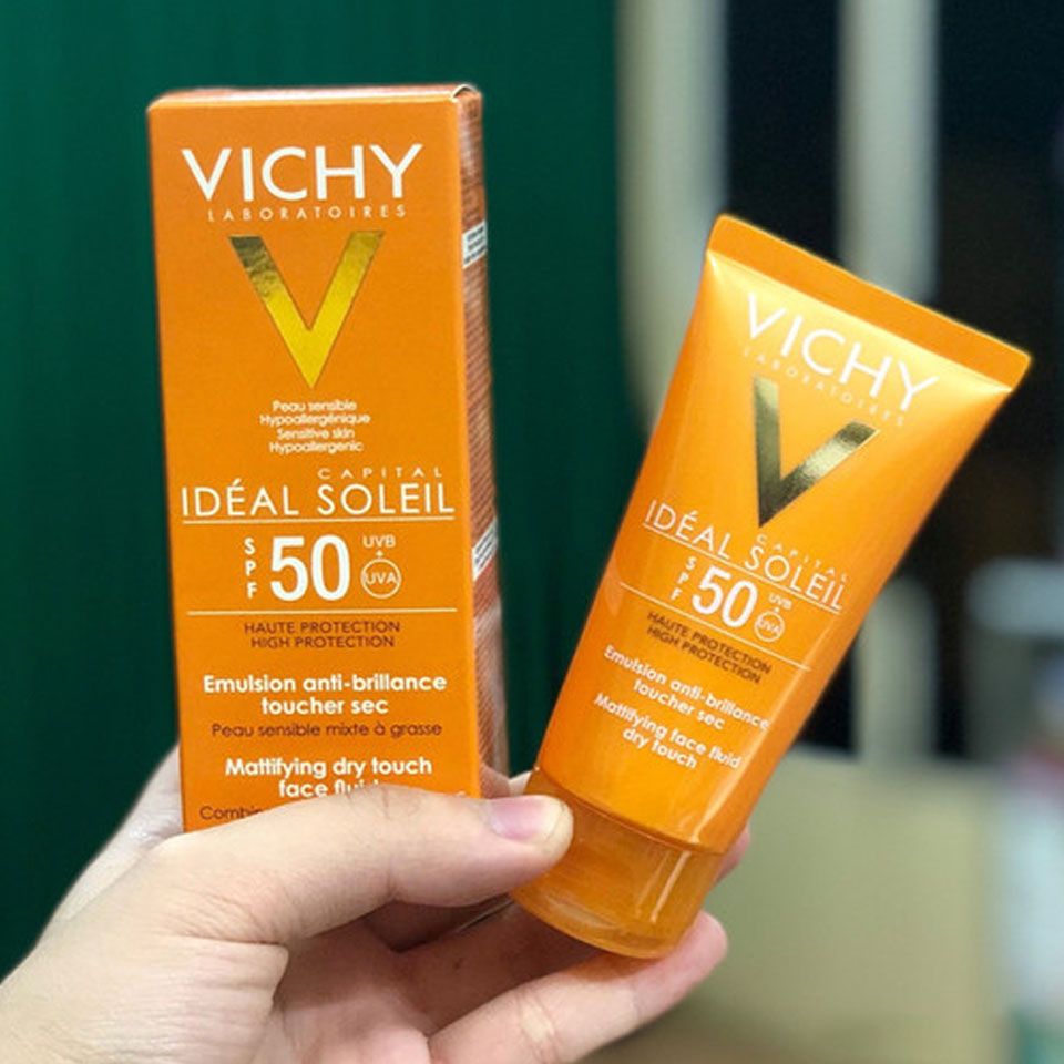 Kem Chống Nắng Ngăn Sạm Da Vichy Capital Idéal Soleil Mattifying Dry Touch Face Fluid