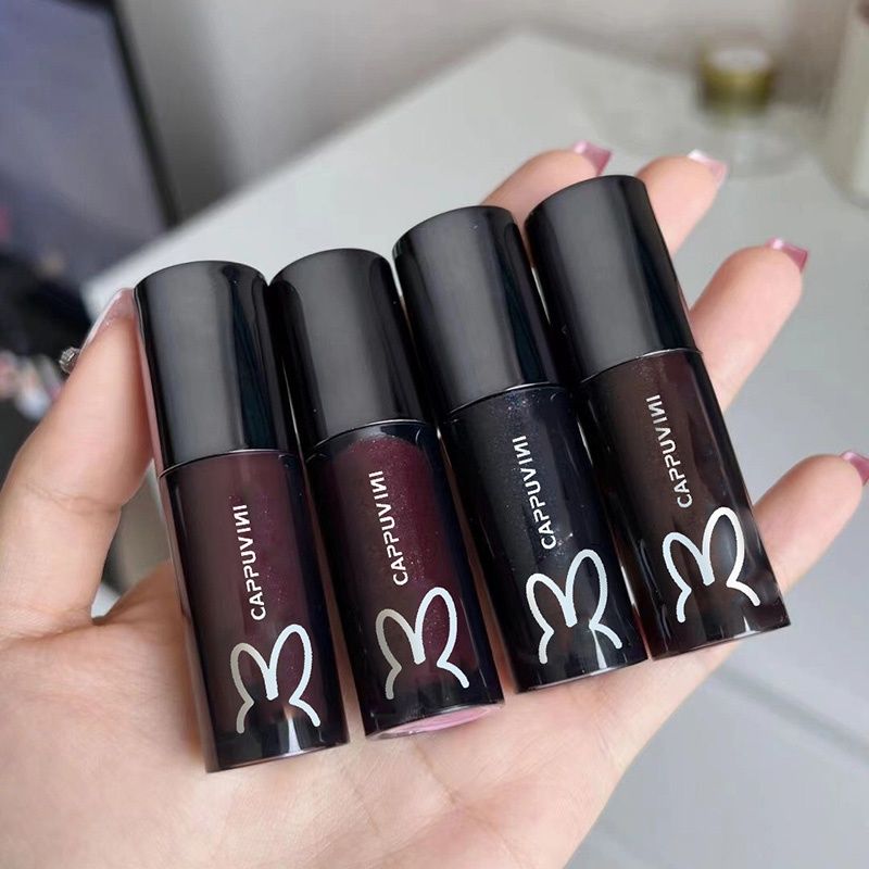 Son Tint Bóng Thỏ Đen Hồng CAPPUVINI Clarinet Lip Gloss