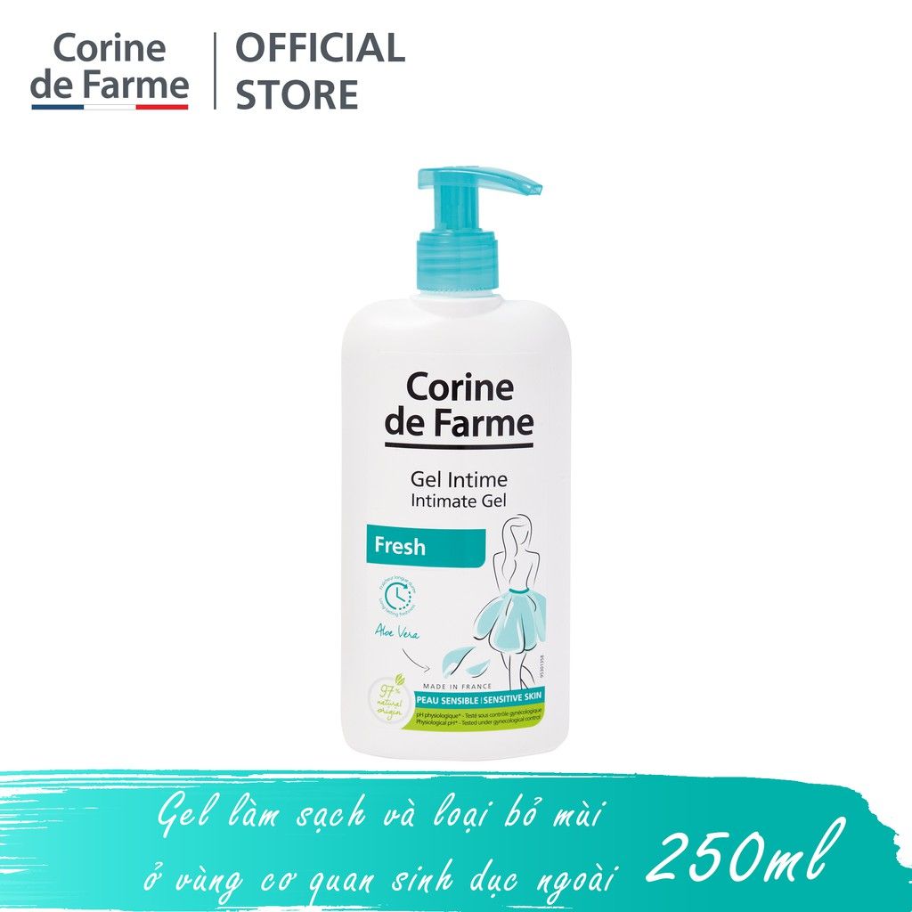  Gel Dung Dịch Vệ Sinh Corine de Farme Làm Sạch & Giảm Viêm Vùng Kín Intimate Gel - 250ml 