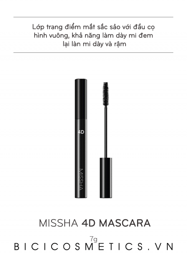 Mascara 4D Làm Dày Mi Missha The Style 4D Missha