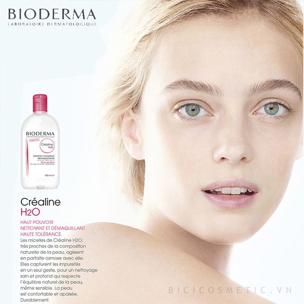  (100 & 500ml) Nước Tẩy Trang Dịu Nhẹ Cho Da Mặt  BIODERMA Crealine/Sebium H20 