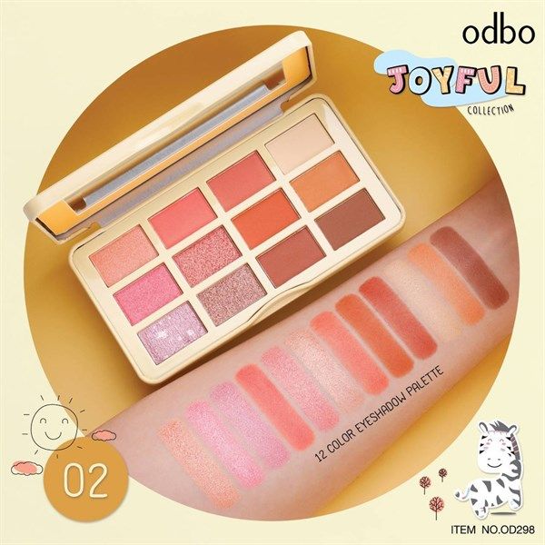 Bảng Phấn mắt Odbo Joyful 12 Color Eyeshadow Palette OD298