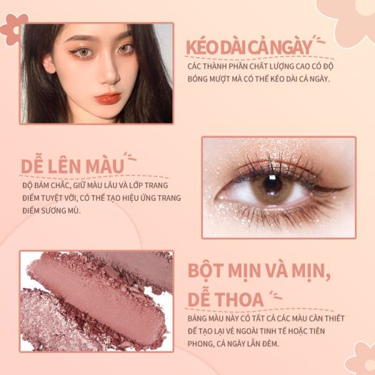 Phấn Mắt 3 Ô Bền Màu BAYFREE Eyeshadow Palette Eye Color