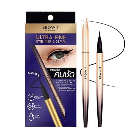  Kẻ Mắt Nước Nét Mảnh Ko Trôi Browit NONGCHAT Ultra Fine Eyeliner 0.01mm (Có Tem Phụ) 