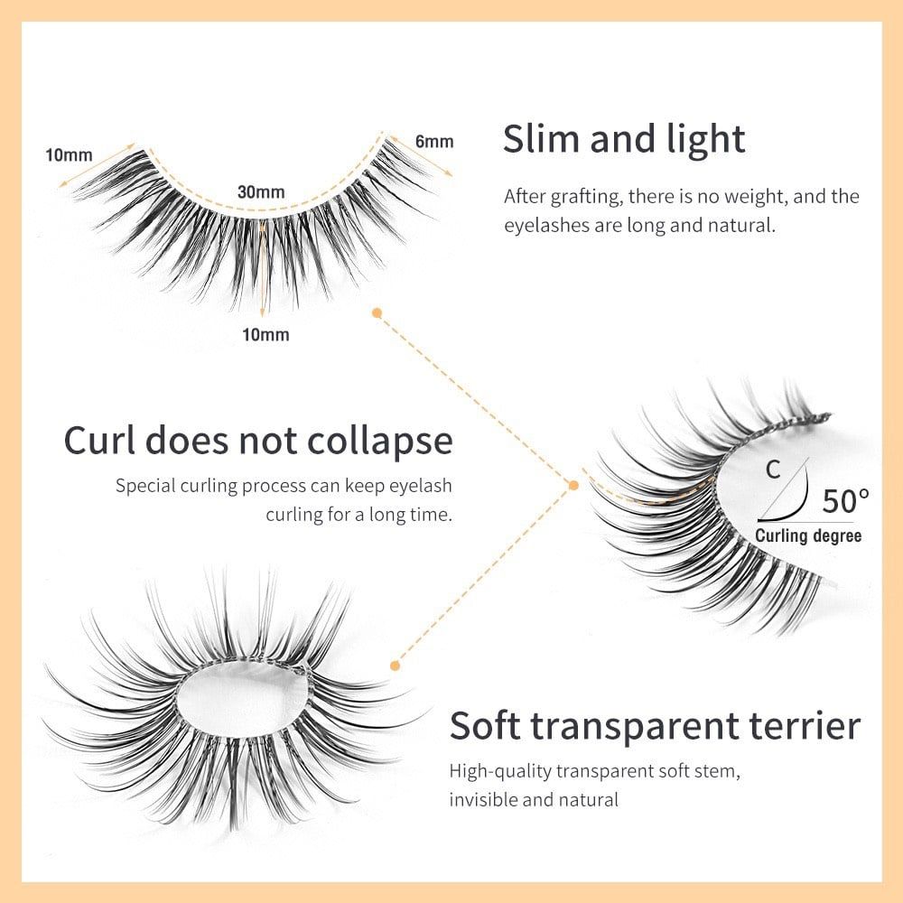 Hộp 3 cặp lông mi giả tự nhiên MAANGE Magefy False Eyelashes