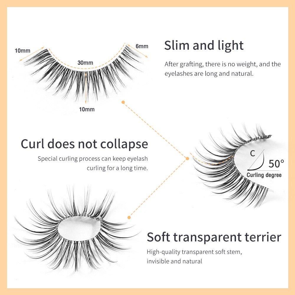  Hộp 3 cặp lông mi giả tự nhiên MAANGE Magefy False Eyelashes 