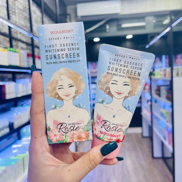  Kem chống nắng ROSIE SeoulRose First Essence Whitening Serum Sunscreen SPF45 PA+++ 