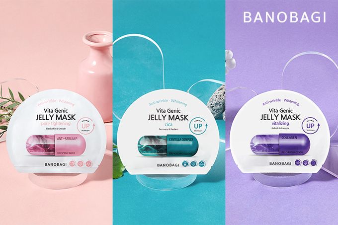 (Mẫu Mới - Vitamin Up 50,000ppm) Mặt Nạ Banobagi Vita Genic Jelly Mask Wrinkle Improvement & Brightening - 7 Loại