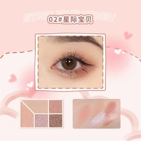  Bảng Phấn Mắt 5 Ô Gấu Trúc COLOR SCHOOL Little Panda Eyeshadow Pallete 