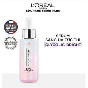  Serum Sáng Da Tức Thì L'Oreal Paris Glycolic - Bright Instant Glowing Serum 1.0% Glycolic Acid 30ML 