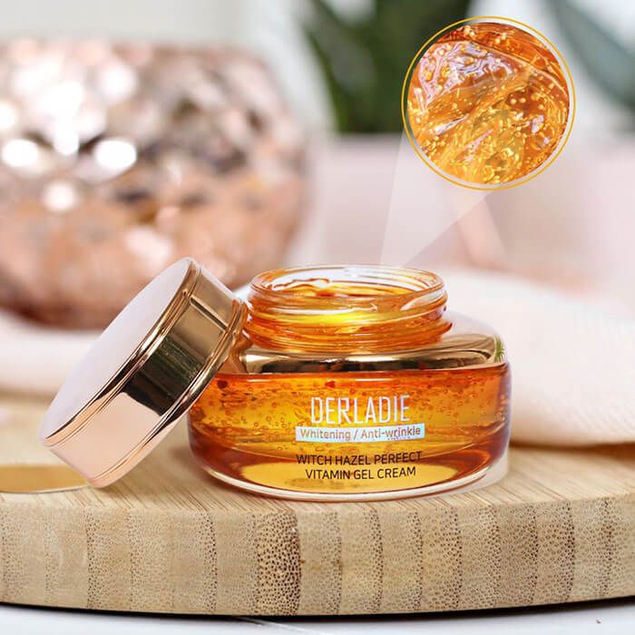 Gel Dưỡng Ẩm Chăm Sóc Da Mụn, Mờ Thâm, Sẹo Derladie Witch Hazel Perfect Vitamin Gel Cream 55ml