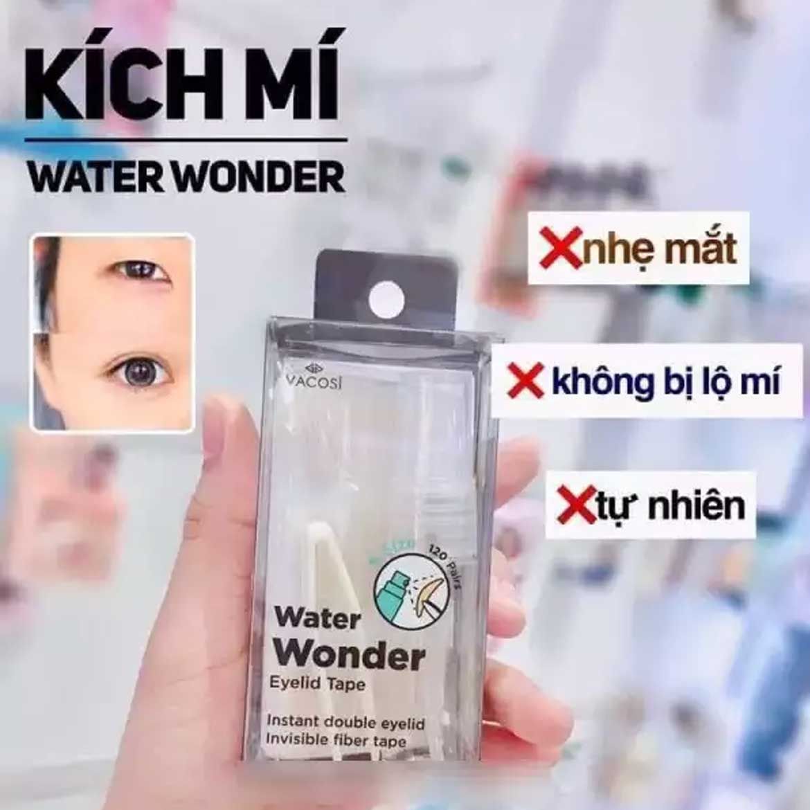  Miếng Dán Kích Mí Lưới Nước Vacosi Water Wonder Eyelid Tape 