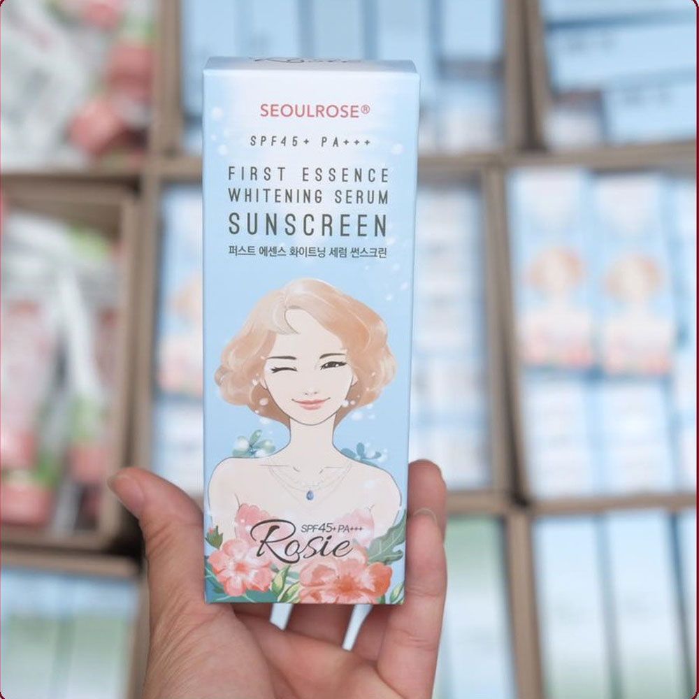 Kem chống nắng ROSIE SeoulRose First Essence Whitening Serum Sunscreen SPF45 PA+++
