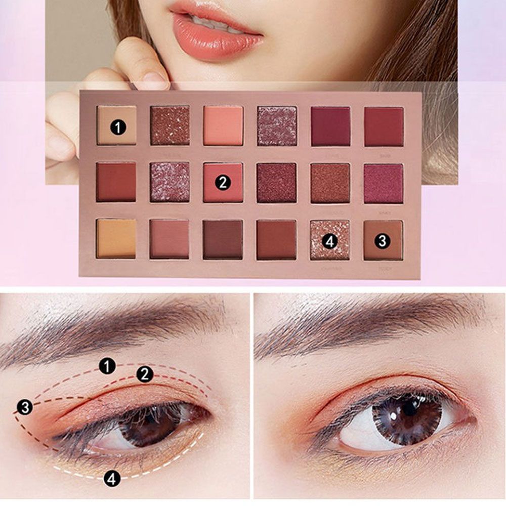 Phấn Mắt Hueua Beauty New Nude 18 Ô Nội Địa Trung