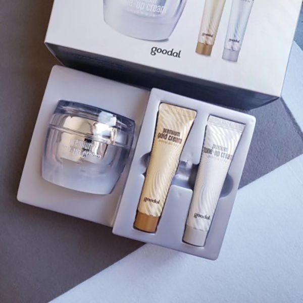 Bộ 3 Sản Phẩm Dưỡng Trắng Da Goodal Premium Tone Up Cream Gift Set