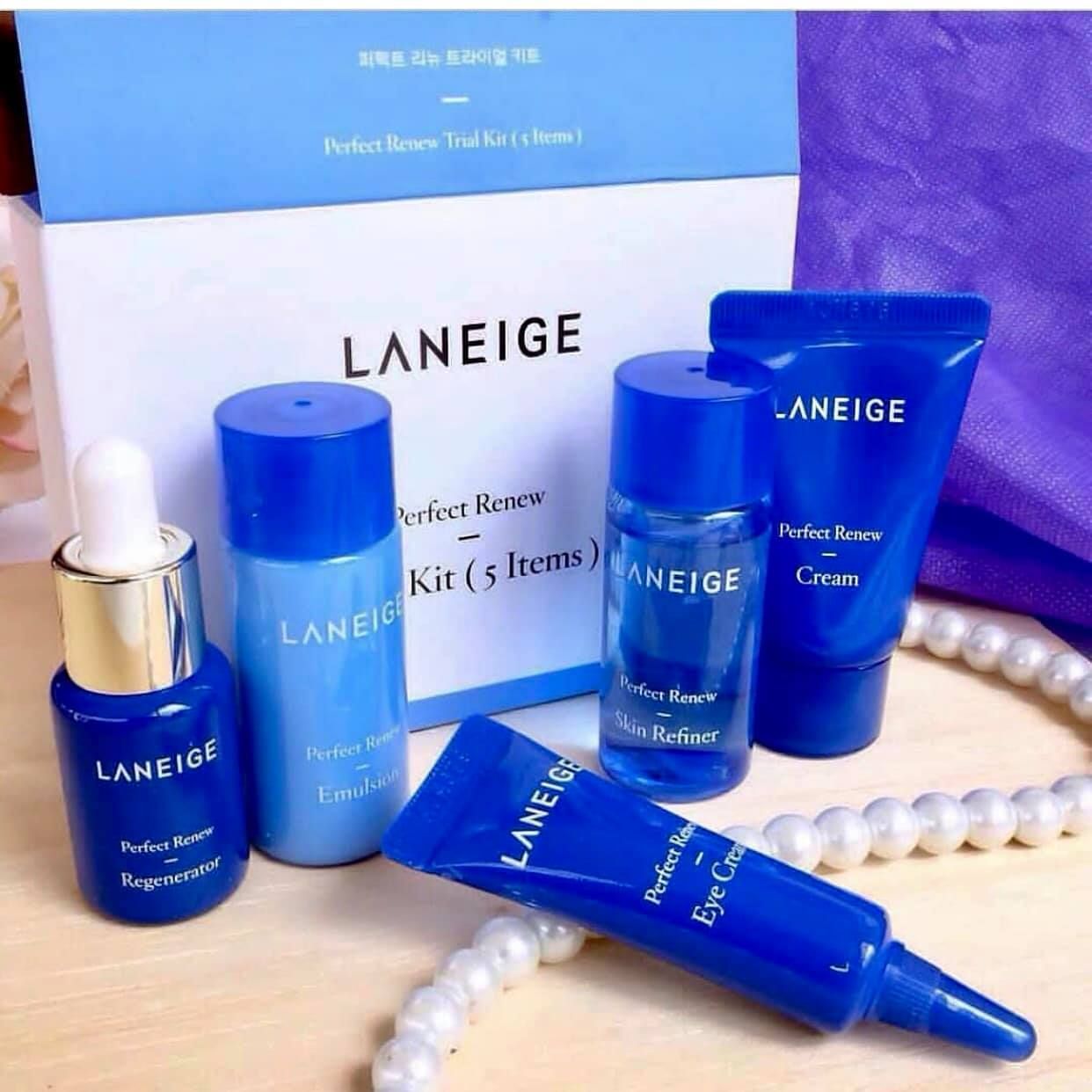  Bộ kit dưỡng da Laneige Perfect Renew Trial Kit 5 items 