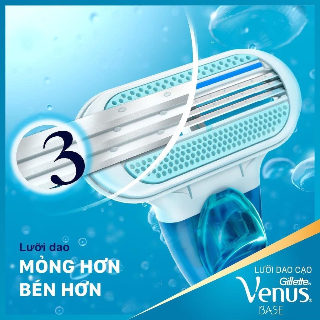  Dao Cạo 3 Lưỡi Chuyên Dụng Cho Nữ Gillette Venus Smooth 2UP (1 Cán + 2 Đầu Thay Thế) 