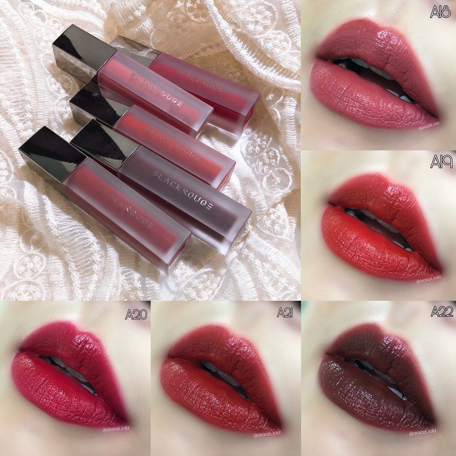  Son Kem Lì Black Rouge Air Fit Velvet Tint Ver 4: Bad Rose X Bad Girl (A18 -> A22) 