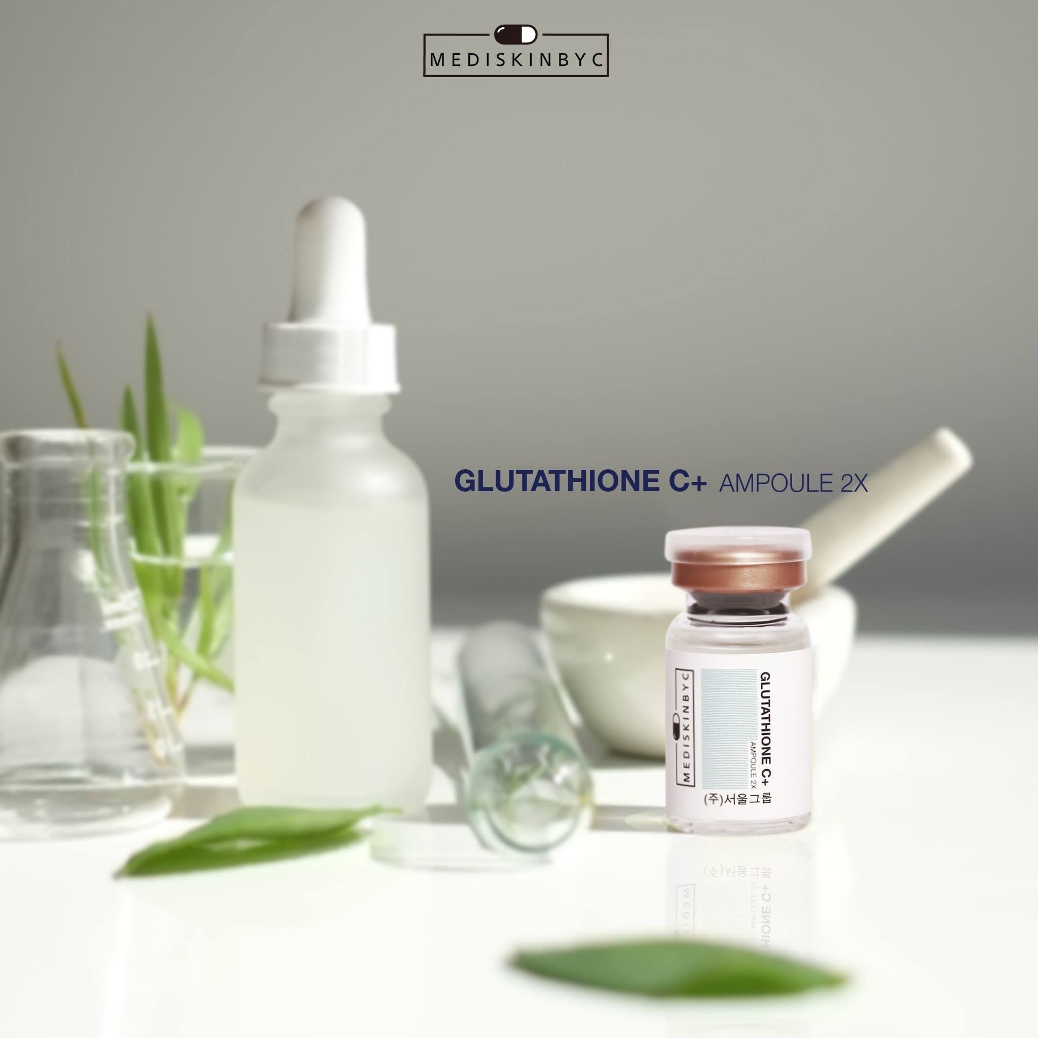 Set 2 Chai Serum MediskinbyC Glutathione C- Idebenone Ampoule 2X