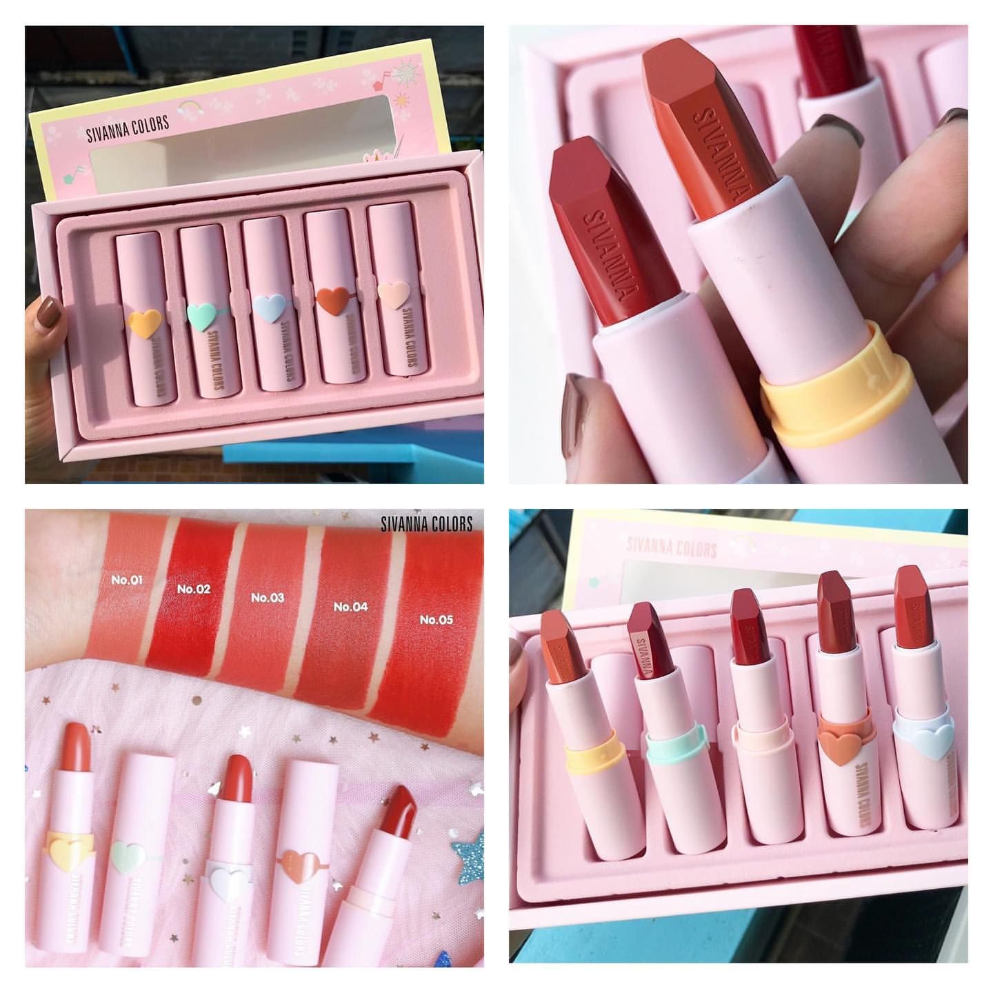 Set Son Sivanna Colors Colorful Unicorn Magic Lipstick Collection HF4025