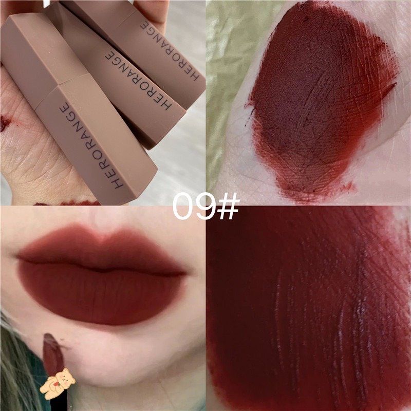  Son Kem Lì Vỏ Vuông HERORANGE Matte Lip Color 