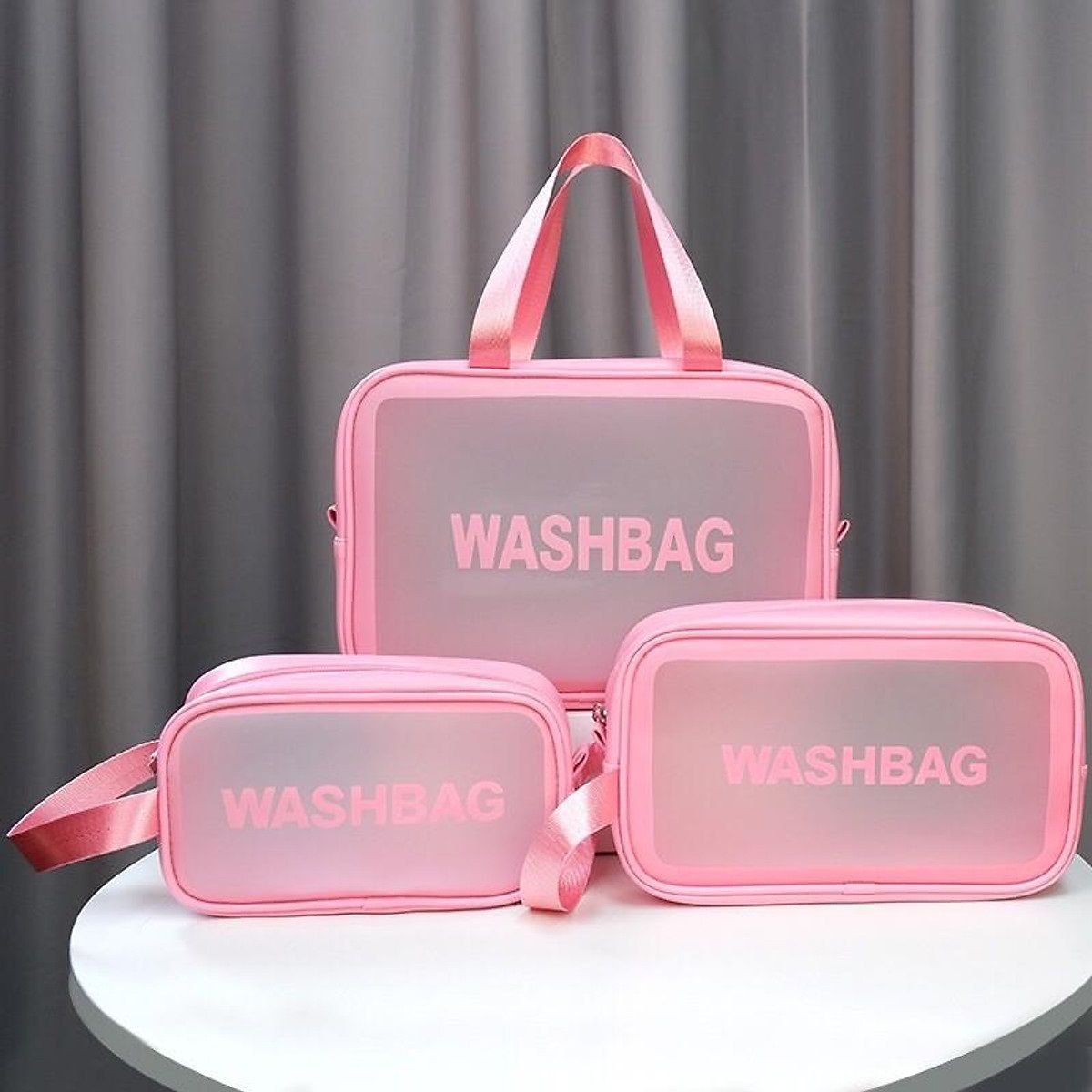  Túi Đựng Mỹ Phẩm Trong Suốt Chống Thấm Nước WASH BAG (Giao màu ngẫu nhiên) 