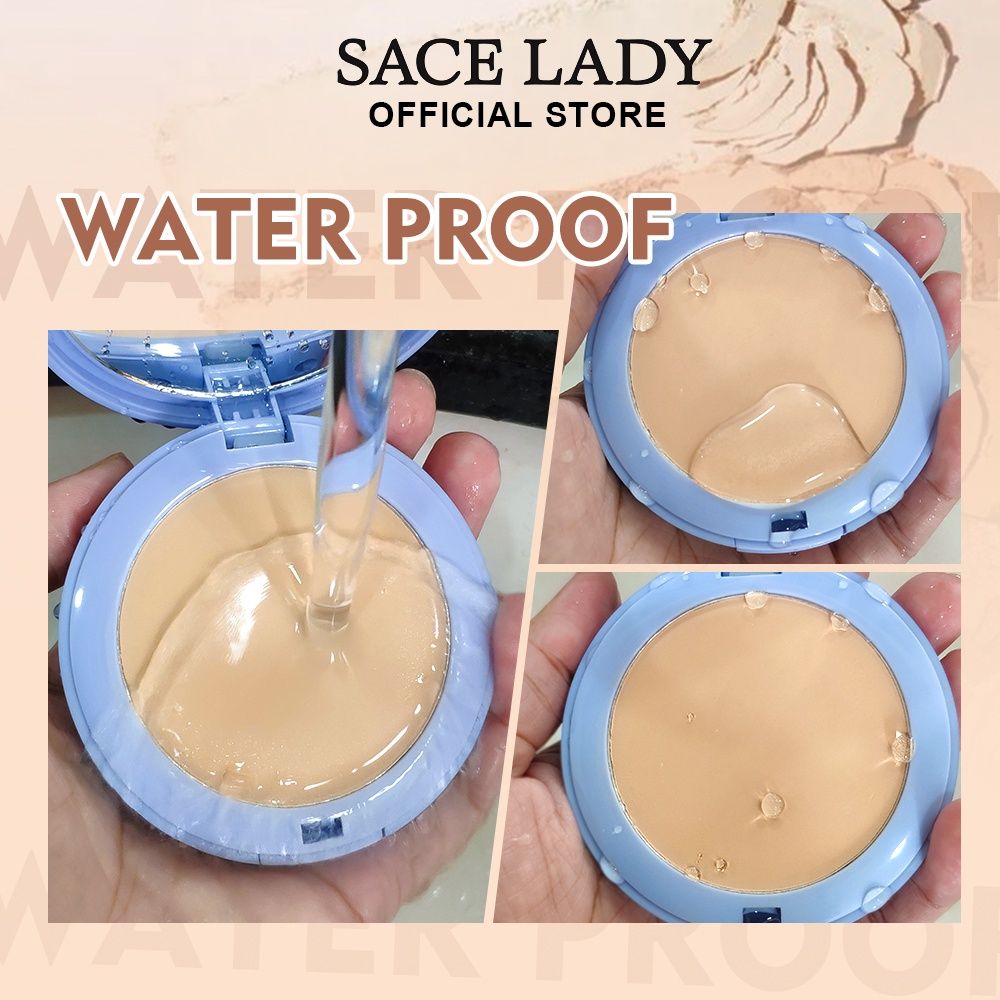  Phấn Phủ Nén Kiềm Dầu, Không Trôi SACE LADY Lasting Waterproof Oil Control Pressed Powder 