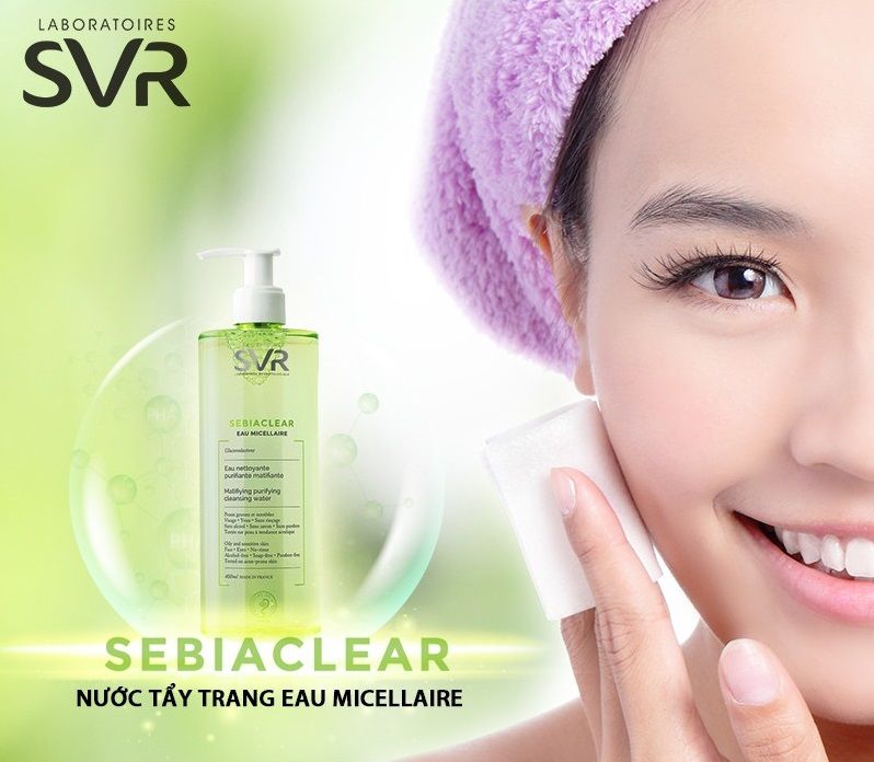 Sửa Rữa Mặt Dành Cho Da Dầu Mụn, Nhạy Cảm, Hỗn Hợp SVR Sebiaclear Gel Moussant (50/200/400ml)