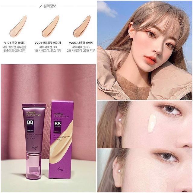  (Size Lớn 40g) BB Cream Tím THEFACESHOP fmgt Power Perfection SPF37 PA++ 