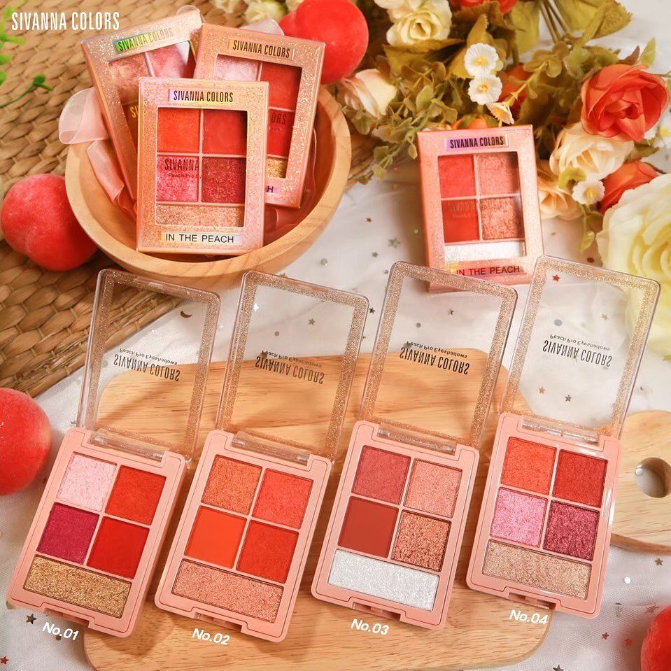 Màu Mắt Nhũ 5 Ô Sivanna Colors Peach Pro Eyeshadow HF6031